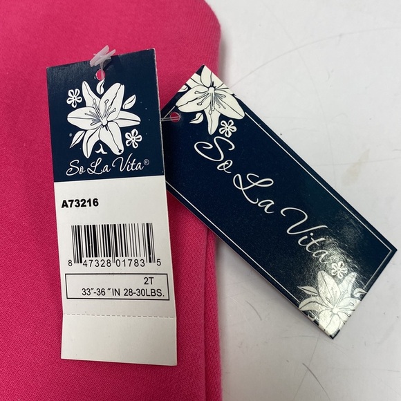 So La Vita Girls Sleeveless Dress Trimmed with Faux Fur and Sequins - Picture 6 of 6